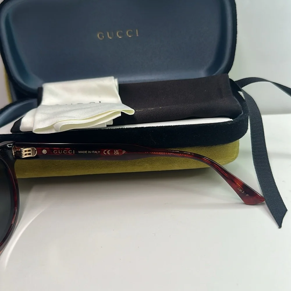 NEW GUCCI Men’s Grey Round Sunglasses GG0825S 005 49mm | Full Packaging